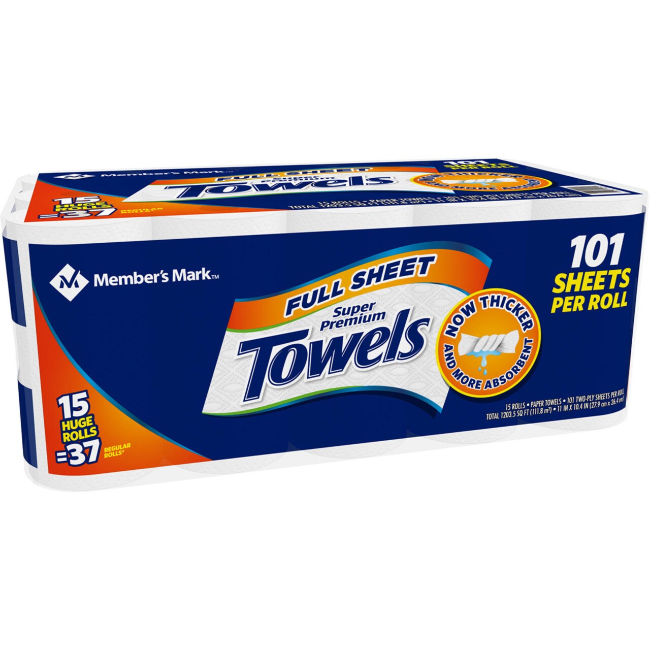 Members Mark Premium Paper Towel Huge Rolls (15 Rolls 101 Sheets)